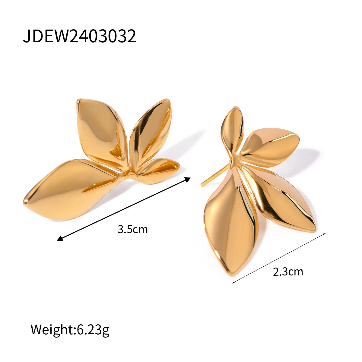 Flower Heart Earring For Women Delicate Stainless Steel Earrings