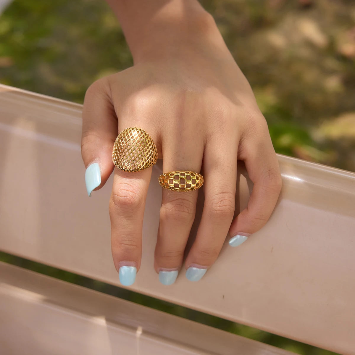 KIKA Minimalist Ring for Women PVD Plated Stainless Steel 316L Hypoallergenic Waterproof