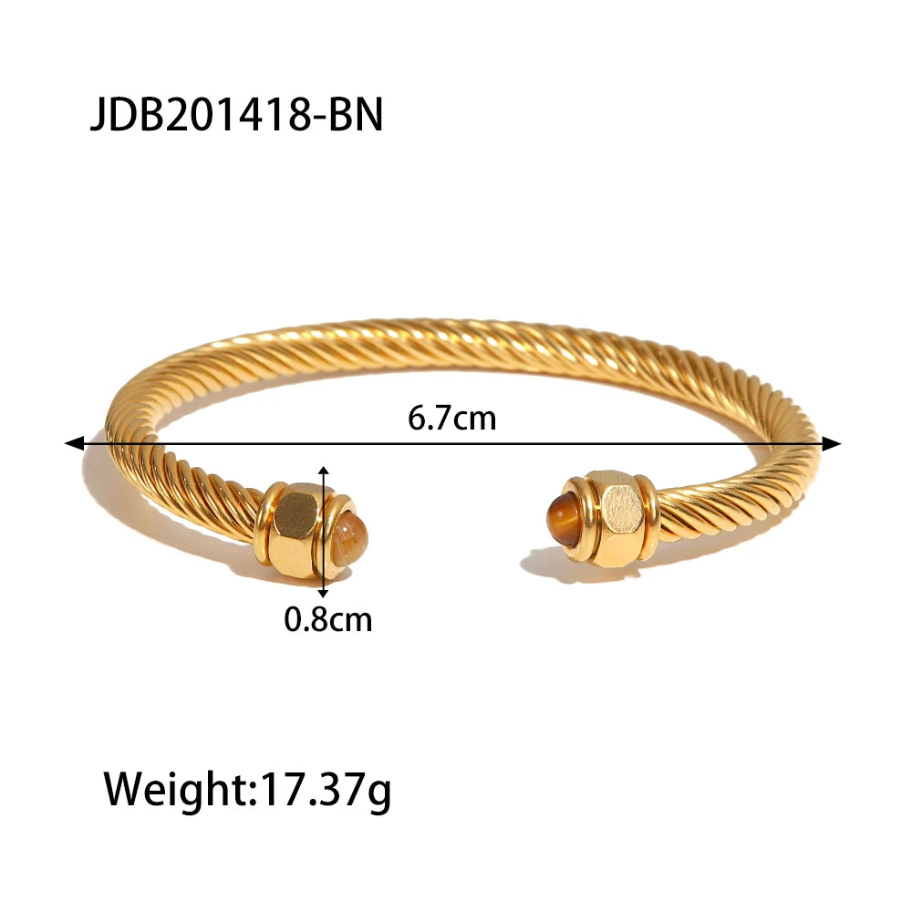 KIKA Stainless Steel 316L Braceelet Retro Gold Party Personalized
