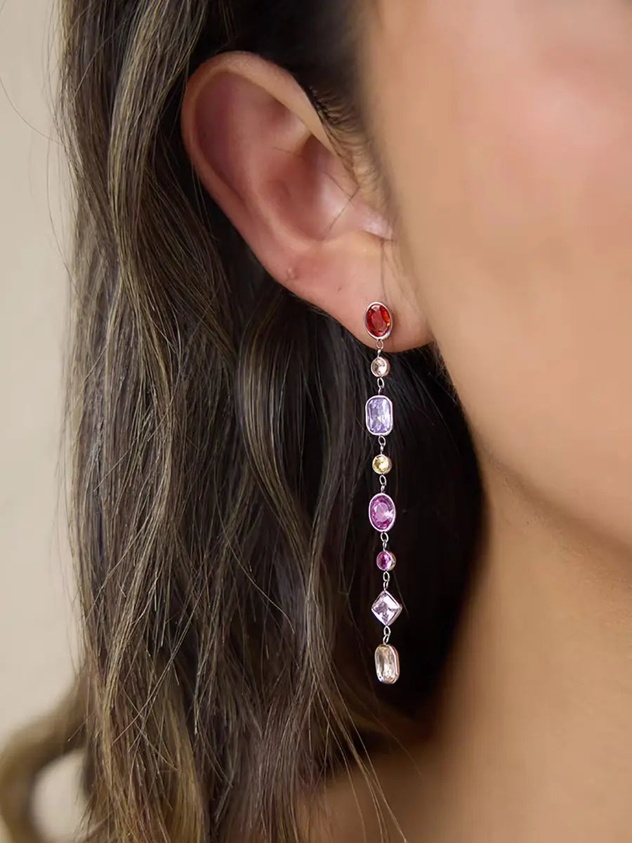 Kika Delicate 18K Steel Color Earrings