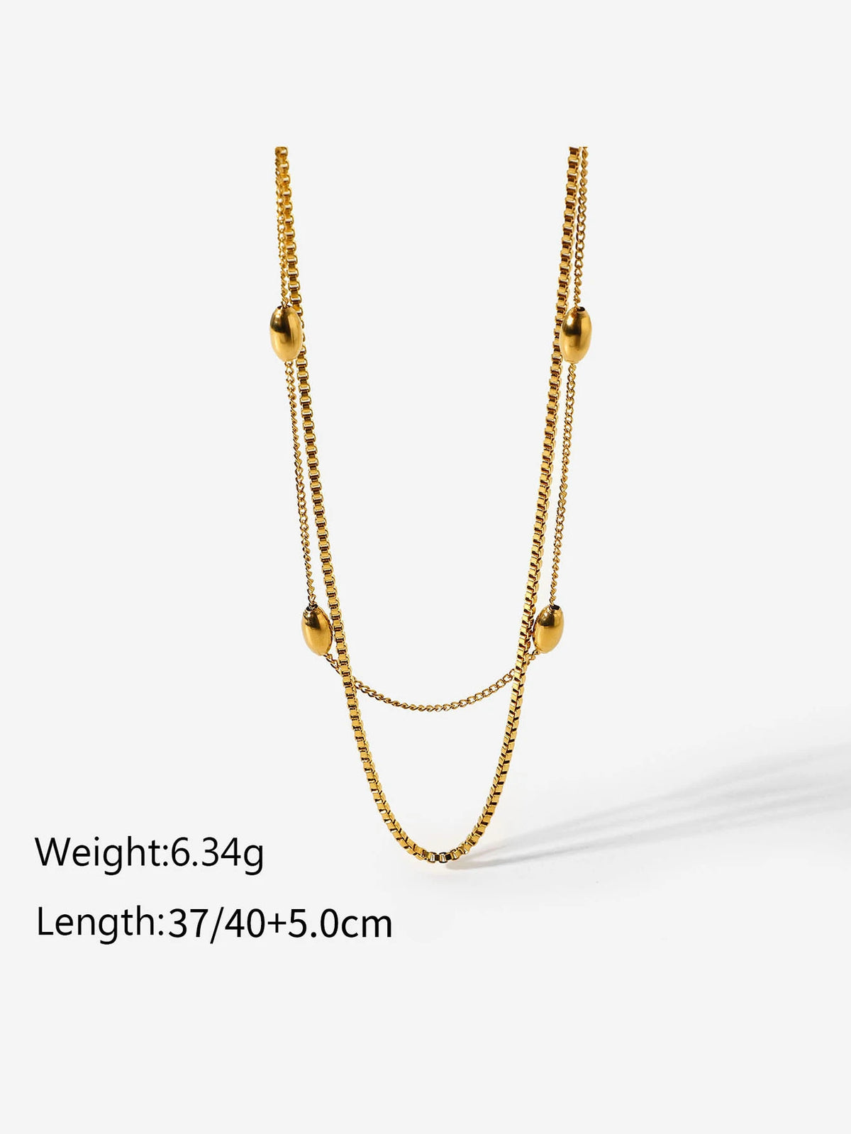 Flat Snake Chain Layer Necklace Stainless Steel Snake Rope Chain