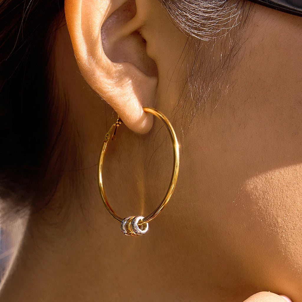 Kika Blocking Big Circle Earrings