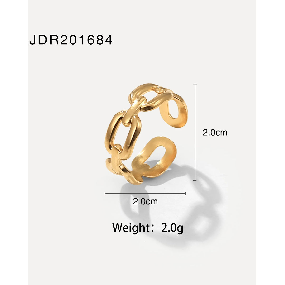 KIKA Caitlyn Minimalist Stacked Ring Stainless Steel 316L