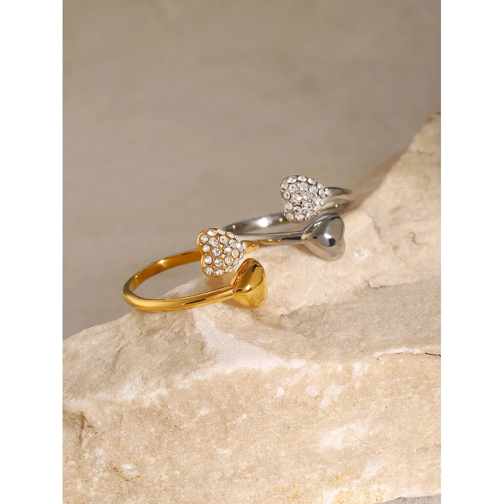 KIKA Chic Charm Rhinestones Waterproof Metal Stainless Steel 316L PVD  Plated