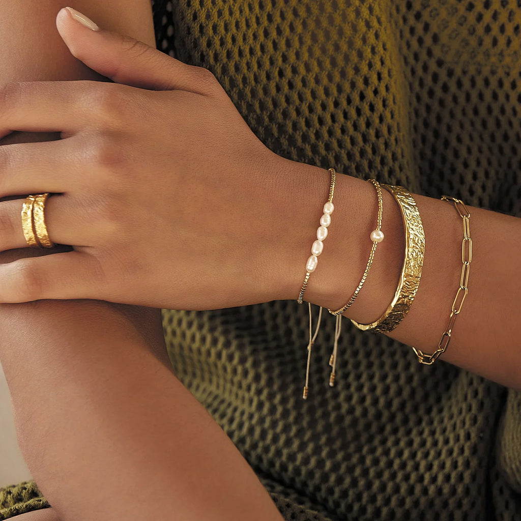 Kika Hammer Pat Cuff Bracelet Bangle