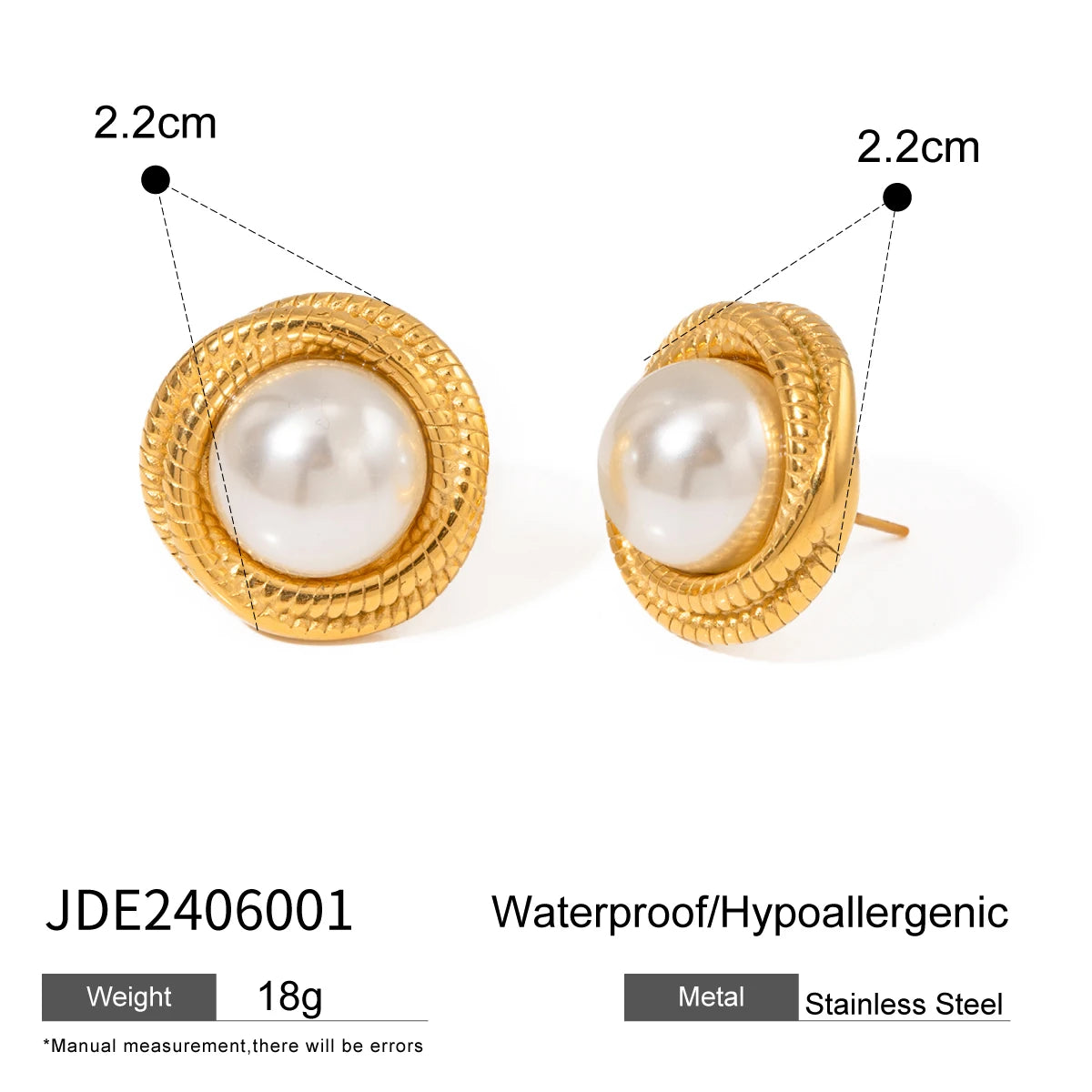 KIKA Stainless Steel 316L PVD Plated Statement Earrings