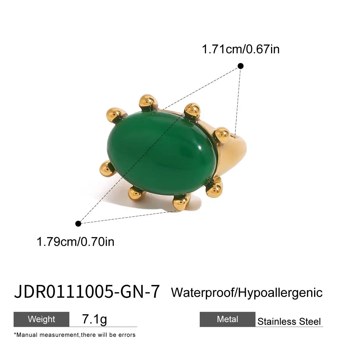 Zircon High Polished Geometric Round Chunky  Rings