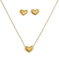Kika Delicate Heart Necklace Earrings Jewelry Set 18K Gold PVD Plated Stainless Steel 316L