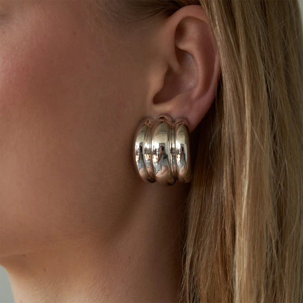 Kika Geometric Unusual Huggie Earrings