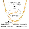 Kika Simple Classic 18K PVD Stainless Steel Hollow Flower Basic Chain Necklace