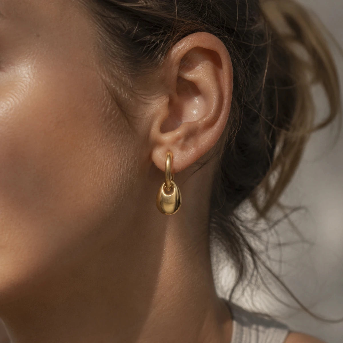 KIKA Minimalist Geometric Drop Earrings PVD Plated Stainless Steel 316L