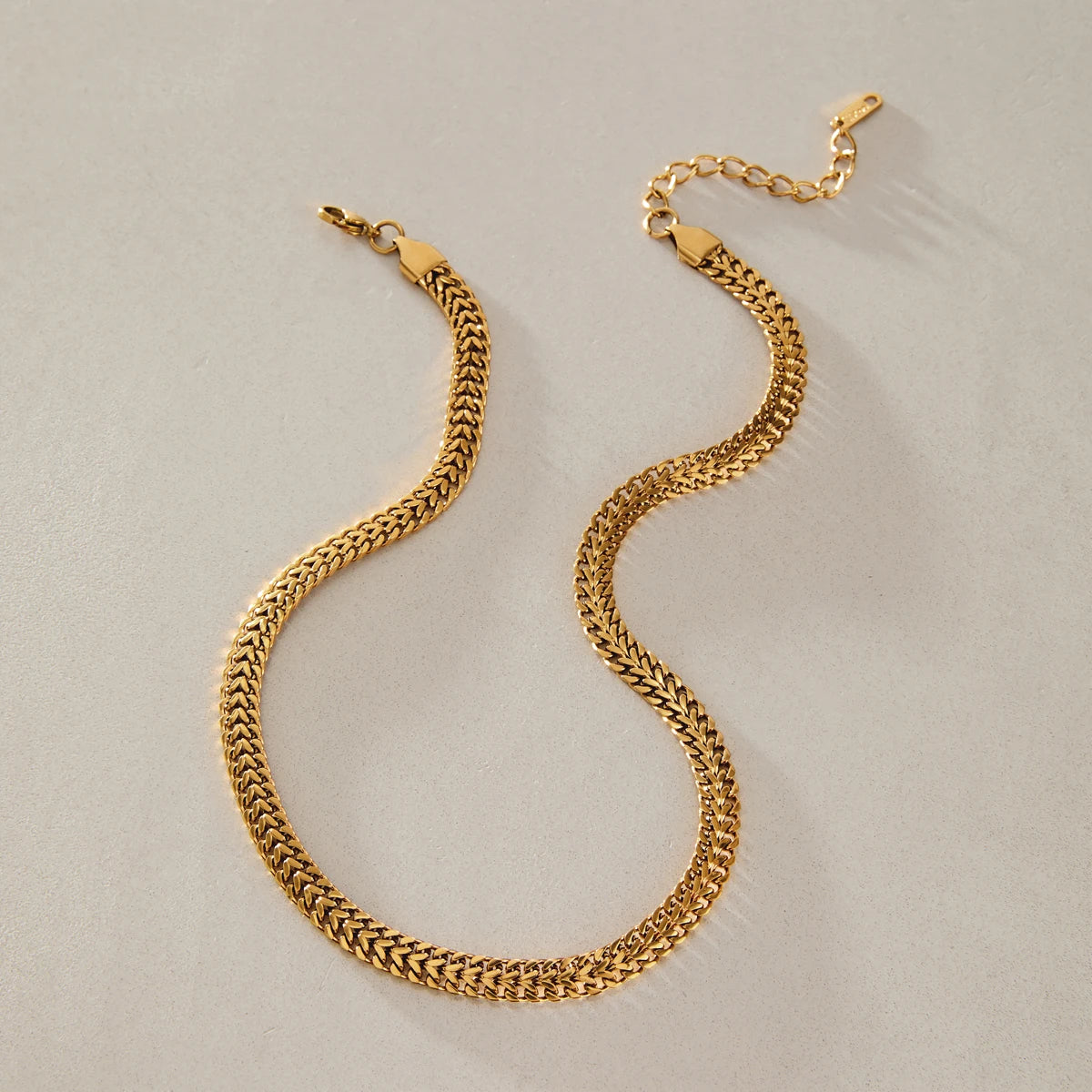 KIKA Classic Chain Necklace For Women Minimalist 18K Gold PVD Plated Stainless Steel Necklace Simple Fashion Jewelry Gift