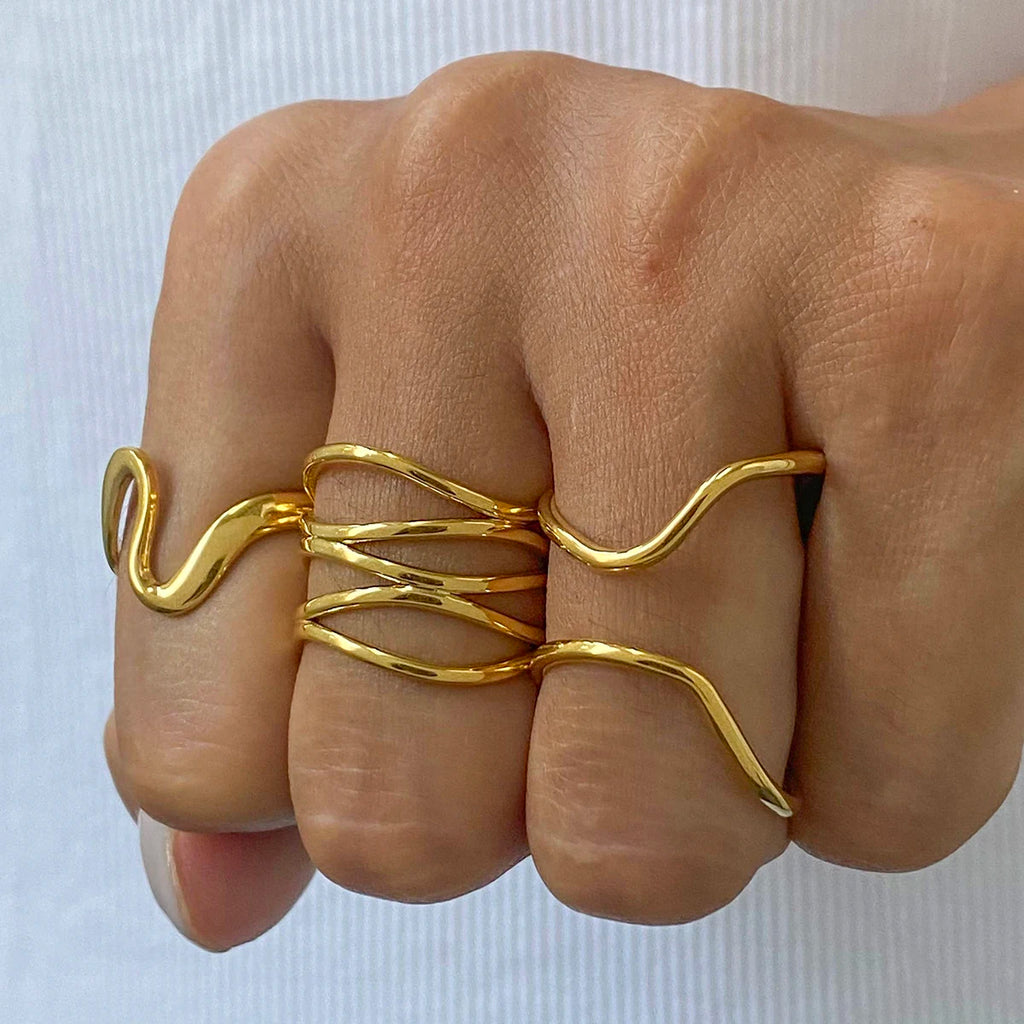 Organically Shaped Stacking Rings Hollow Irregular
