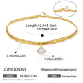 Kika Round Water Drop Zircon Pendant Necklace 18K Gold Plated Stainless Steel 316L