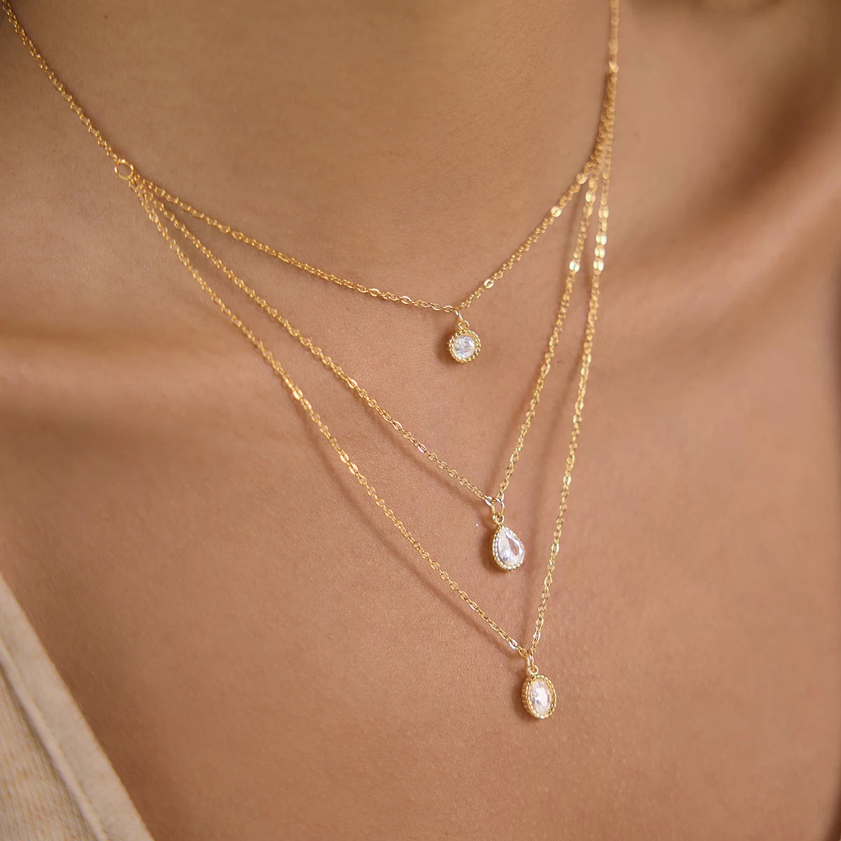 Kika Multi-Layered O-Shaped Chain Necklace