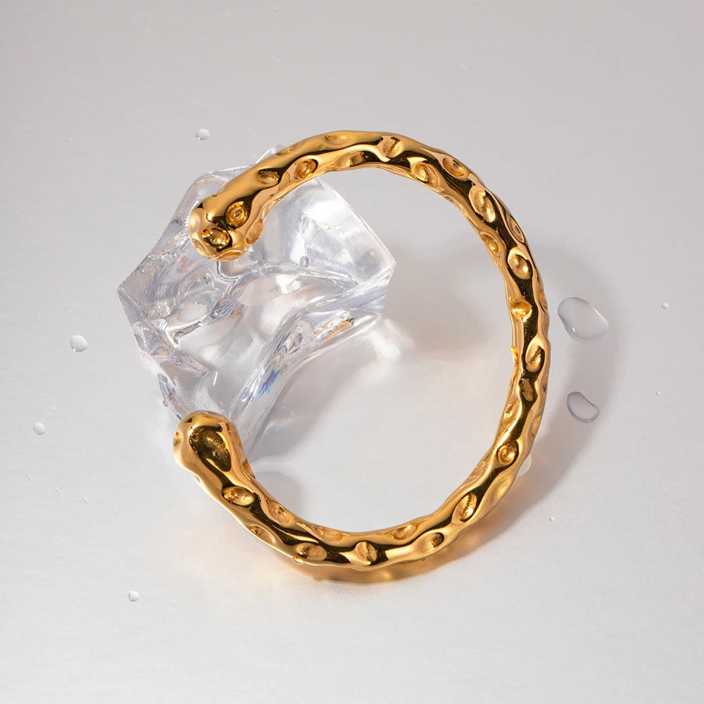 Kika Contemporary Statement Ring Asymmetry Sensuous Contours Bangle or Cuff Shape And Form Waterproof