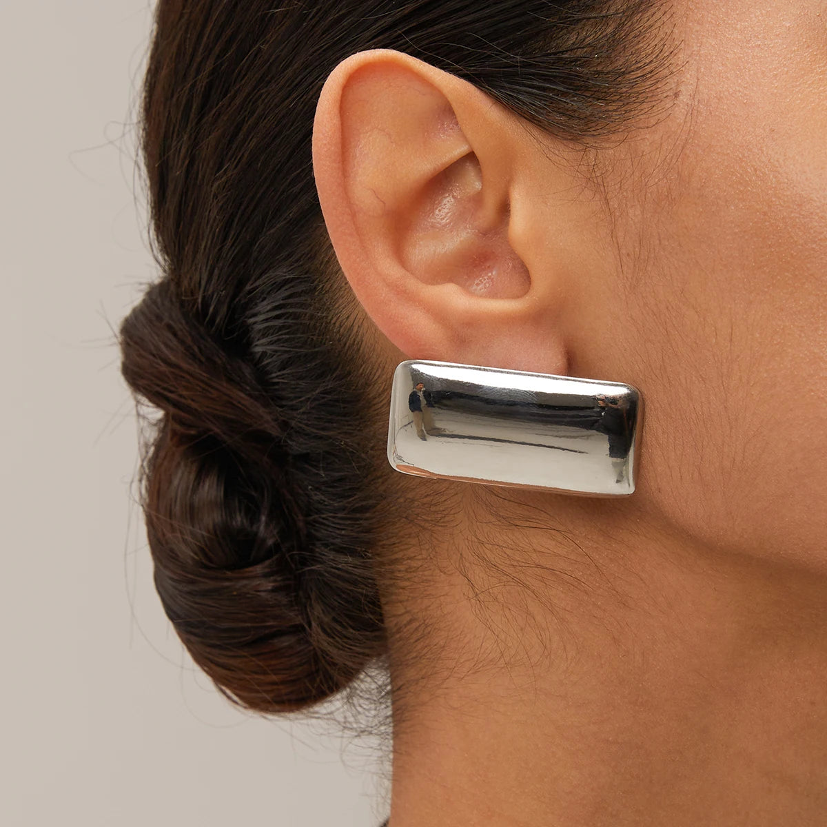 KIKA Stainless Steel 316L Rectangular Glossy Earrings High Quality Minimalist