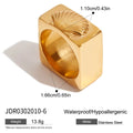 KIKA Minimalist Threaded Shell Square Ring PVD  Plated Stainless Steel 316L