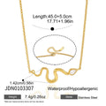 Kika Water Drop Zircon Snake Shape Pendant Necklace