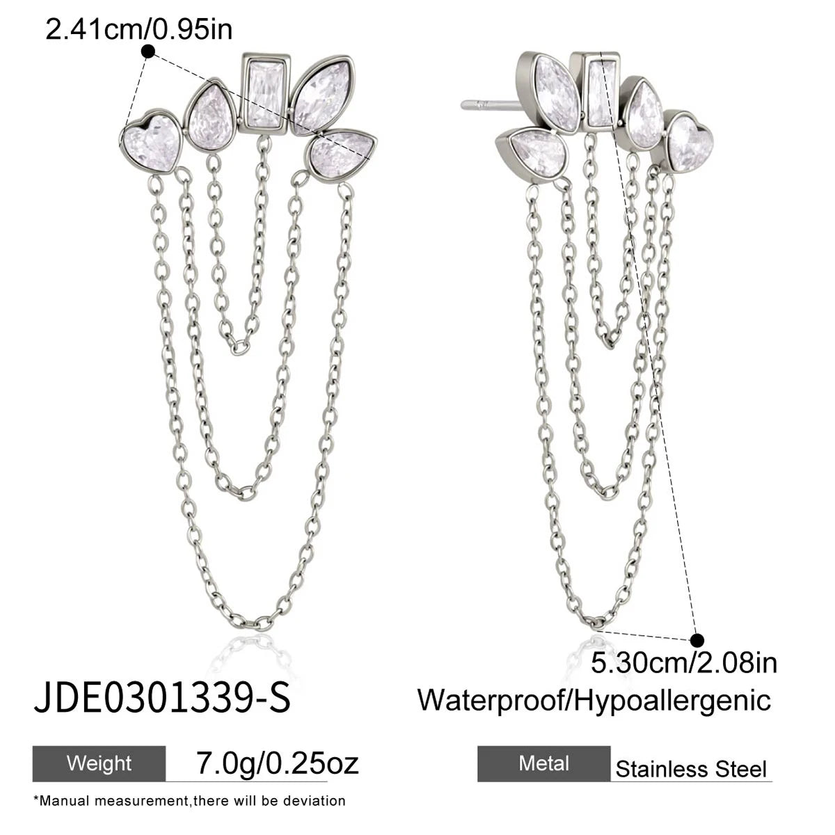 Kika Geometric Zircon Stud Earrings