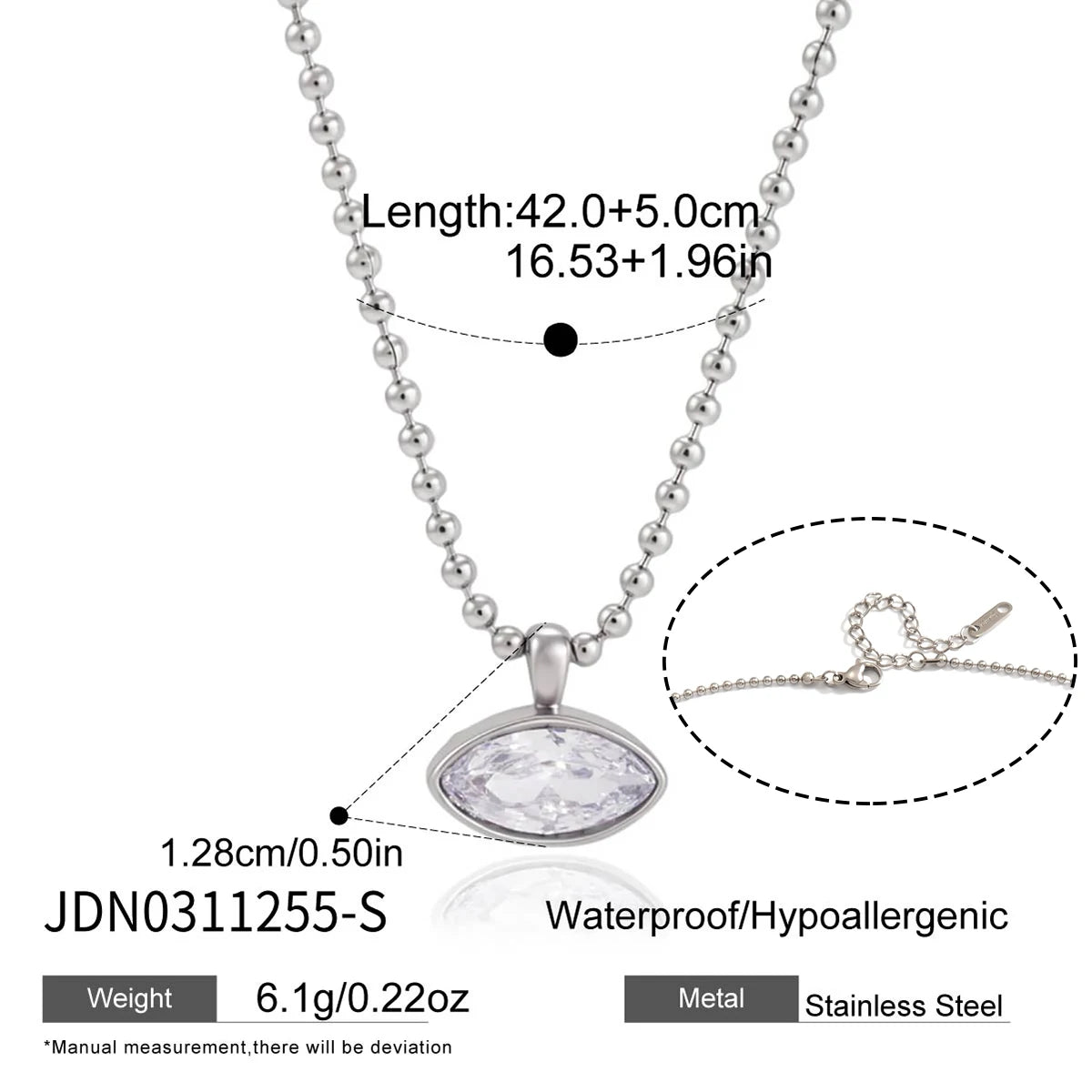 Kika Classic Geometric Zircon Pendant Necklace