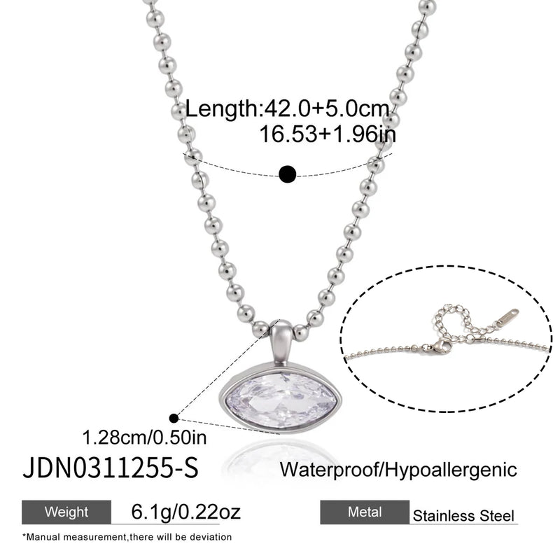 Kika Classic Geometric Zircon Pendant Necklace