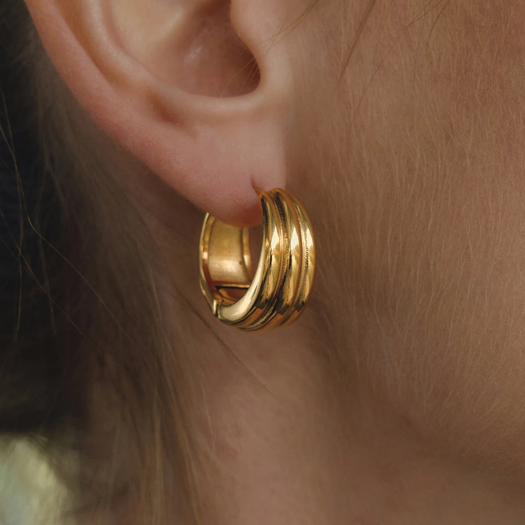 C-Shaped Hoop Earring Lady Waterproof