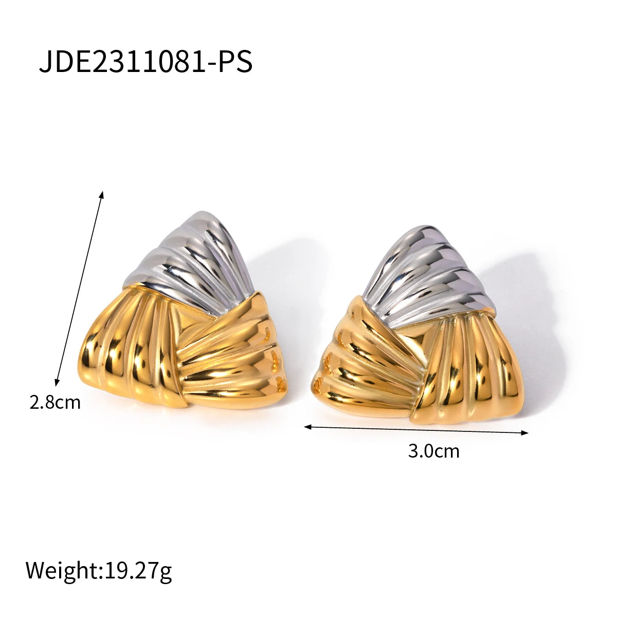 KIKA Stainless Steel 316L PVD Plated Statement Earrings