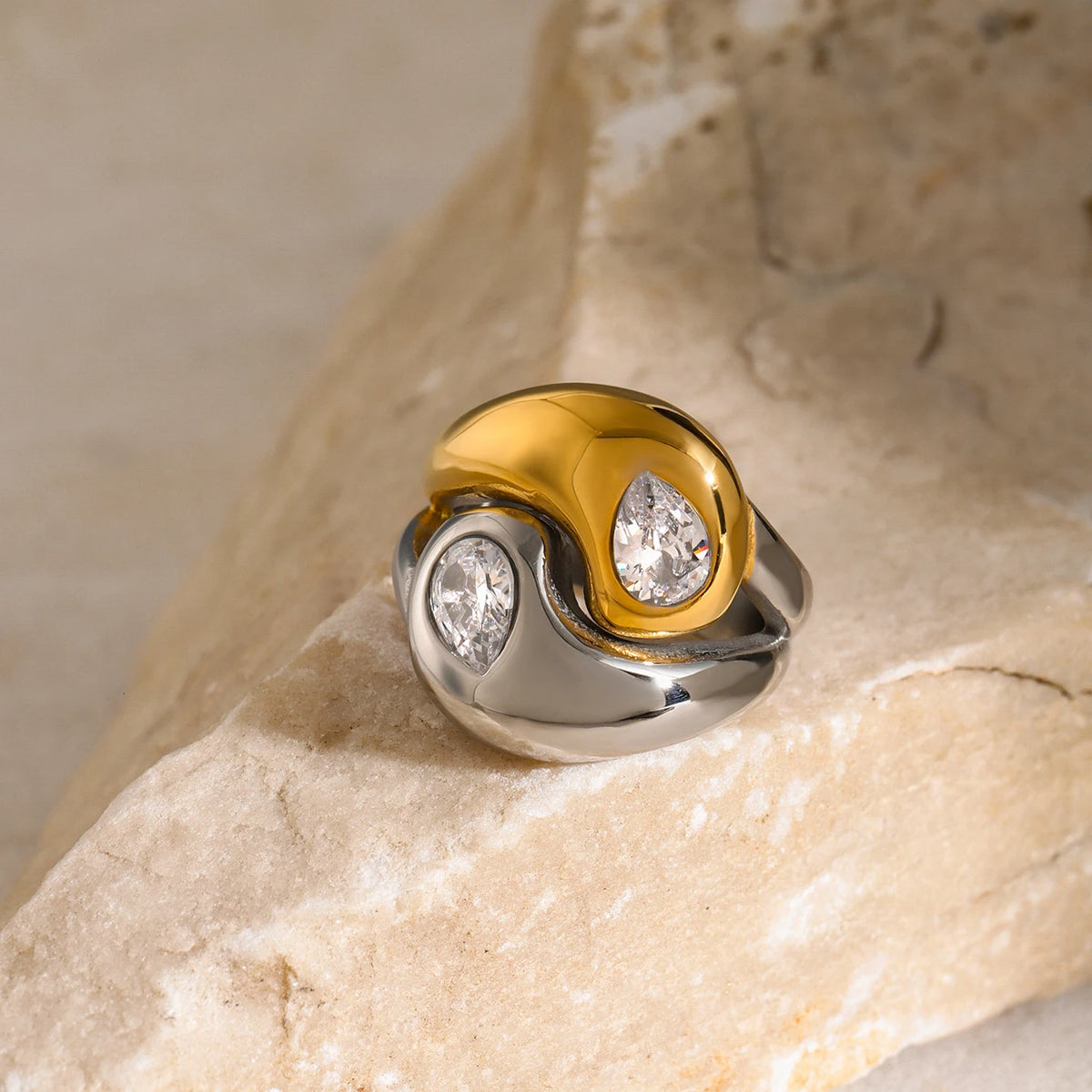 KIKA Cubic Zirconia Metal Stainless Steel 316L Waterproof