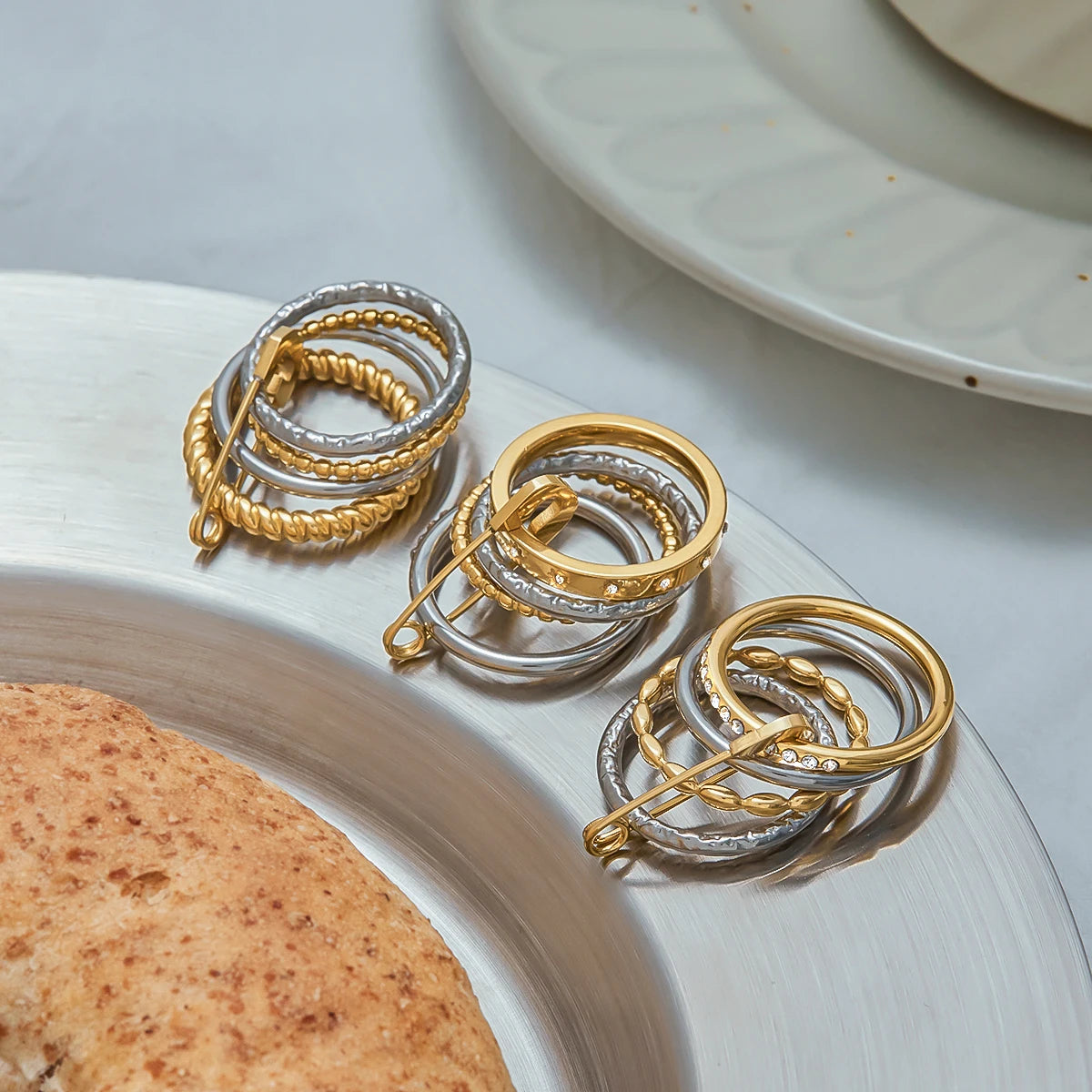 Kika Simple Classic 18K Gold Color Plated Stainless Steel
