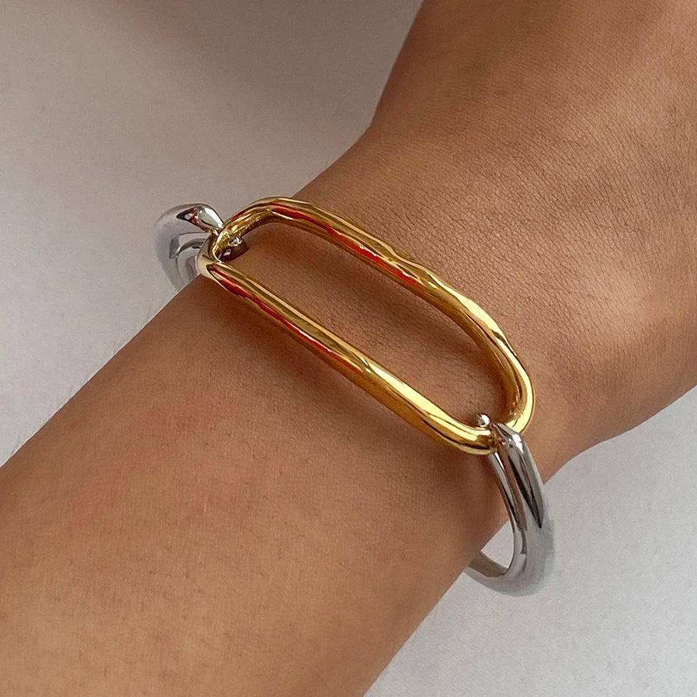 KIKA Fashion Personalized Two Tone Bracelet