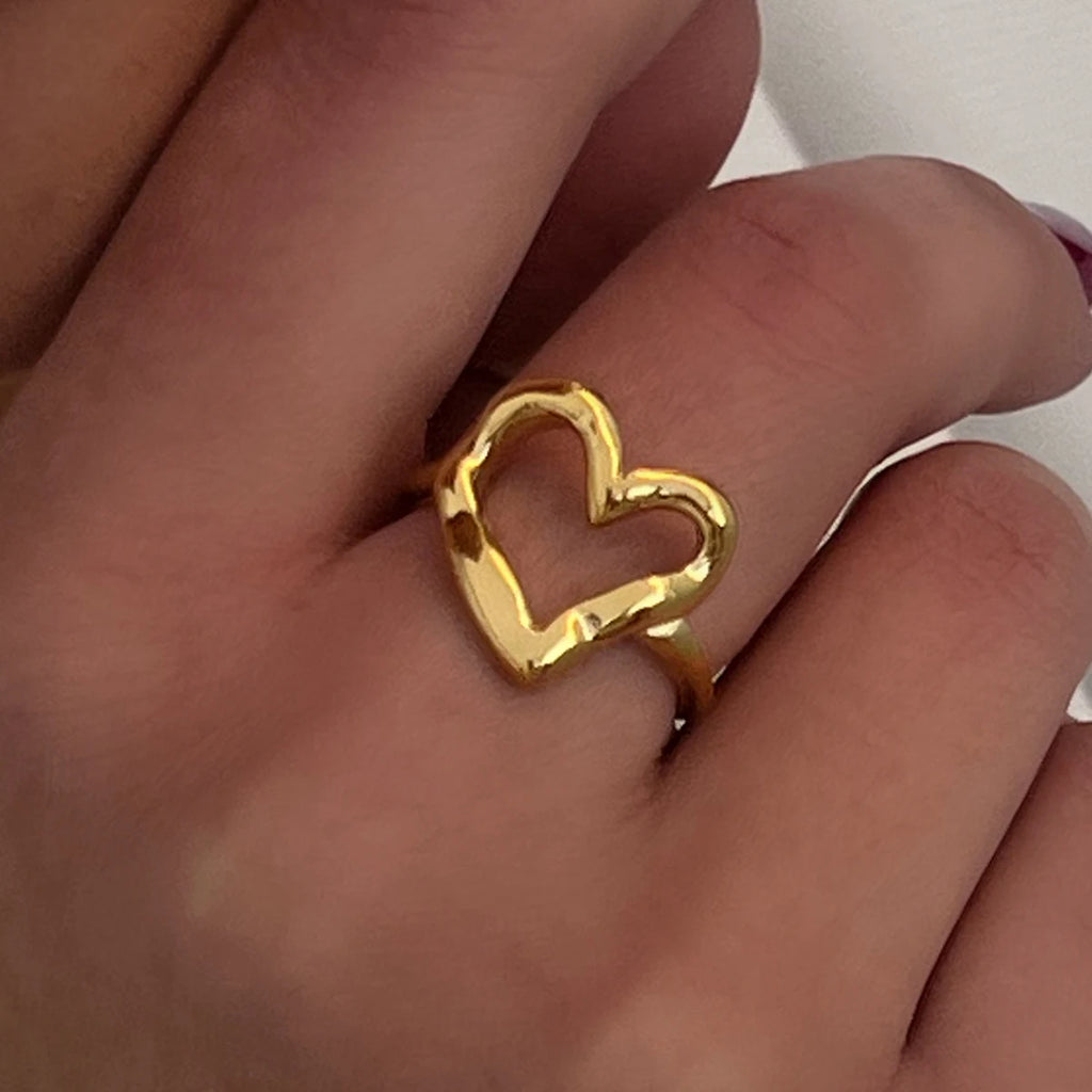 Zircon High Polished Geometric Round Chunky  Rings