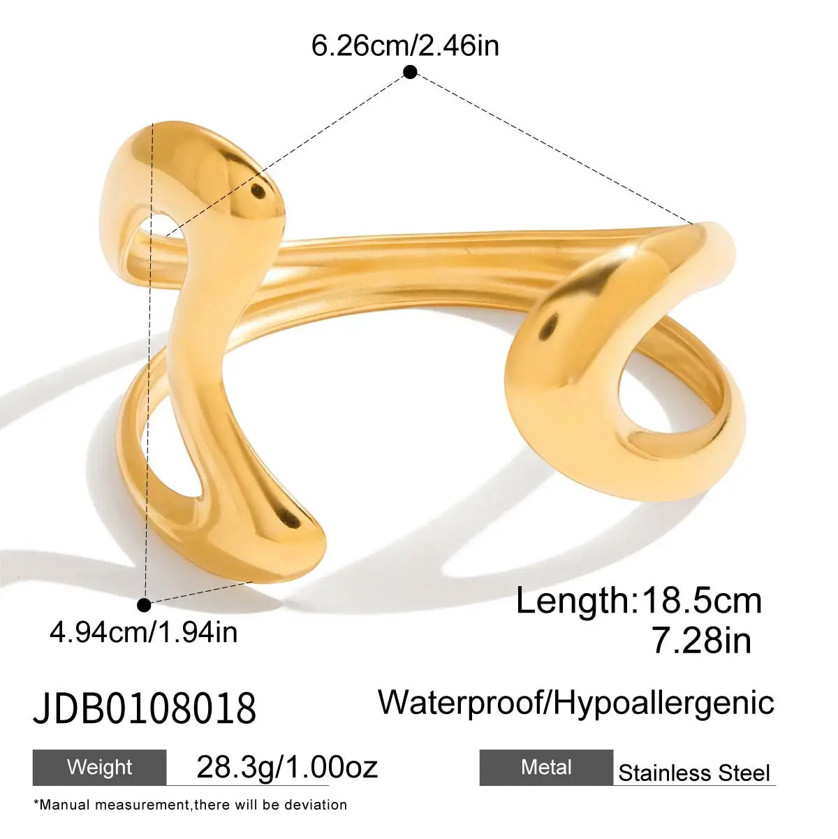 Kika Minimalist Stainless Steel Line Hollow Bracelets