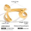 Minimalist Line Double Layered Hollow Asymmetric Wave Bracelet