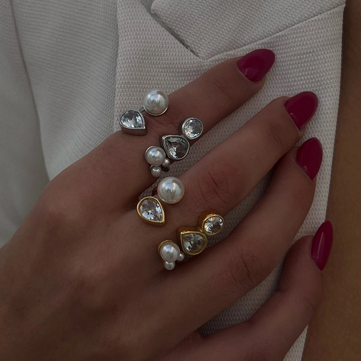Kika Filled Heart Shaped Ring