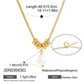 KIKA Elegant Freshwater Pearl Pendant Necklace PVD Gold Plated Stainless Steel 316L