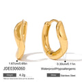 KIKA Delicate Wave Shape Clip Earrings  Gold PVD Plated Stainless Steel 316L