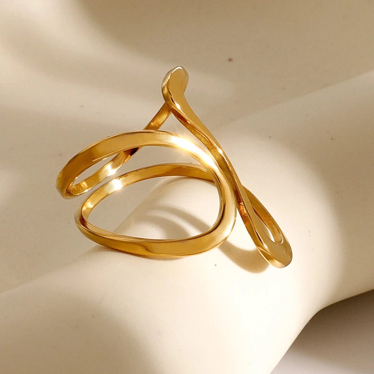 Kika Unique Original Stainless Steel Gold Color Ring