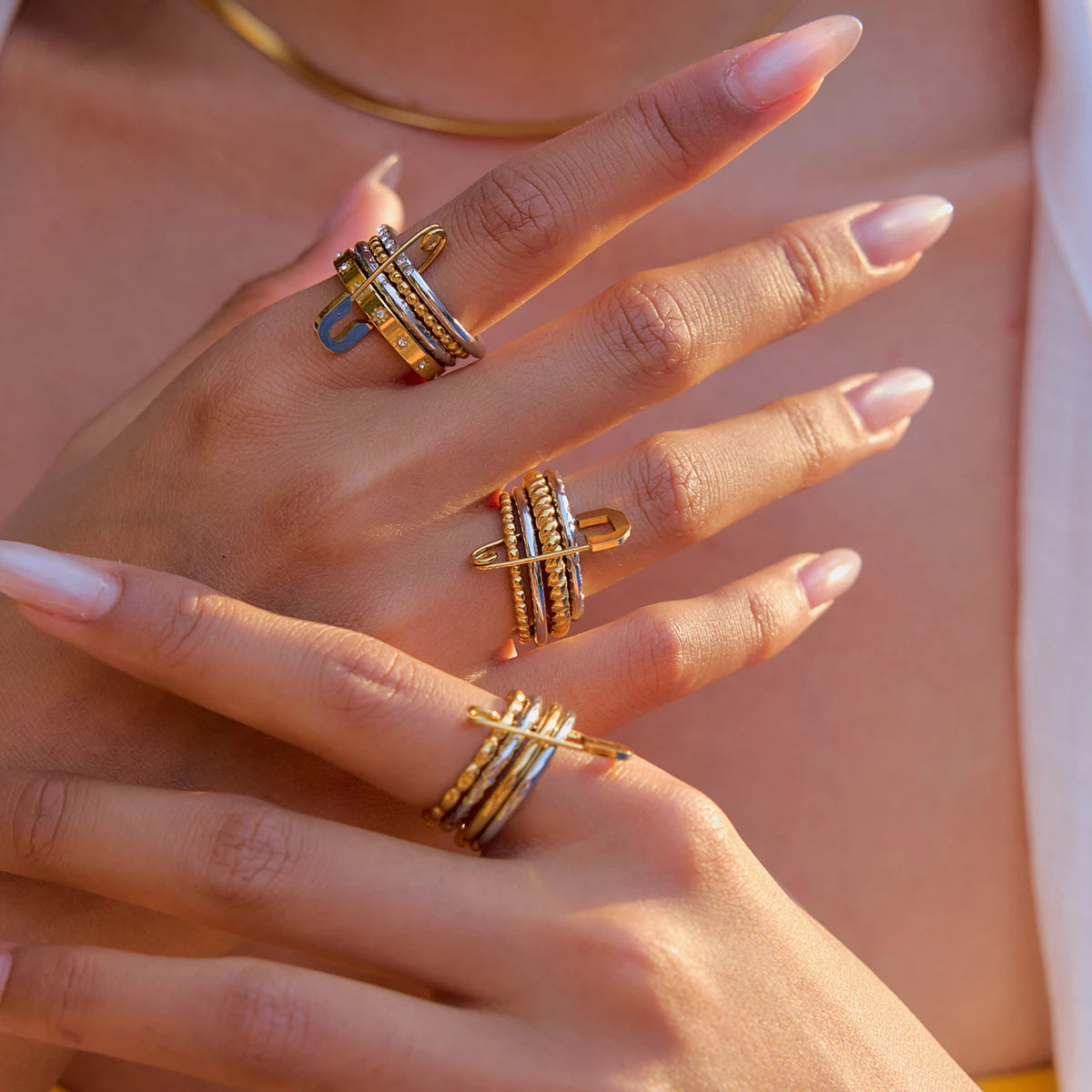 Kika Simple Classic 18K Gold Color Plated Stainless Steel
