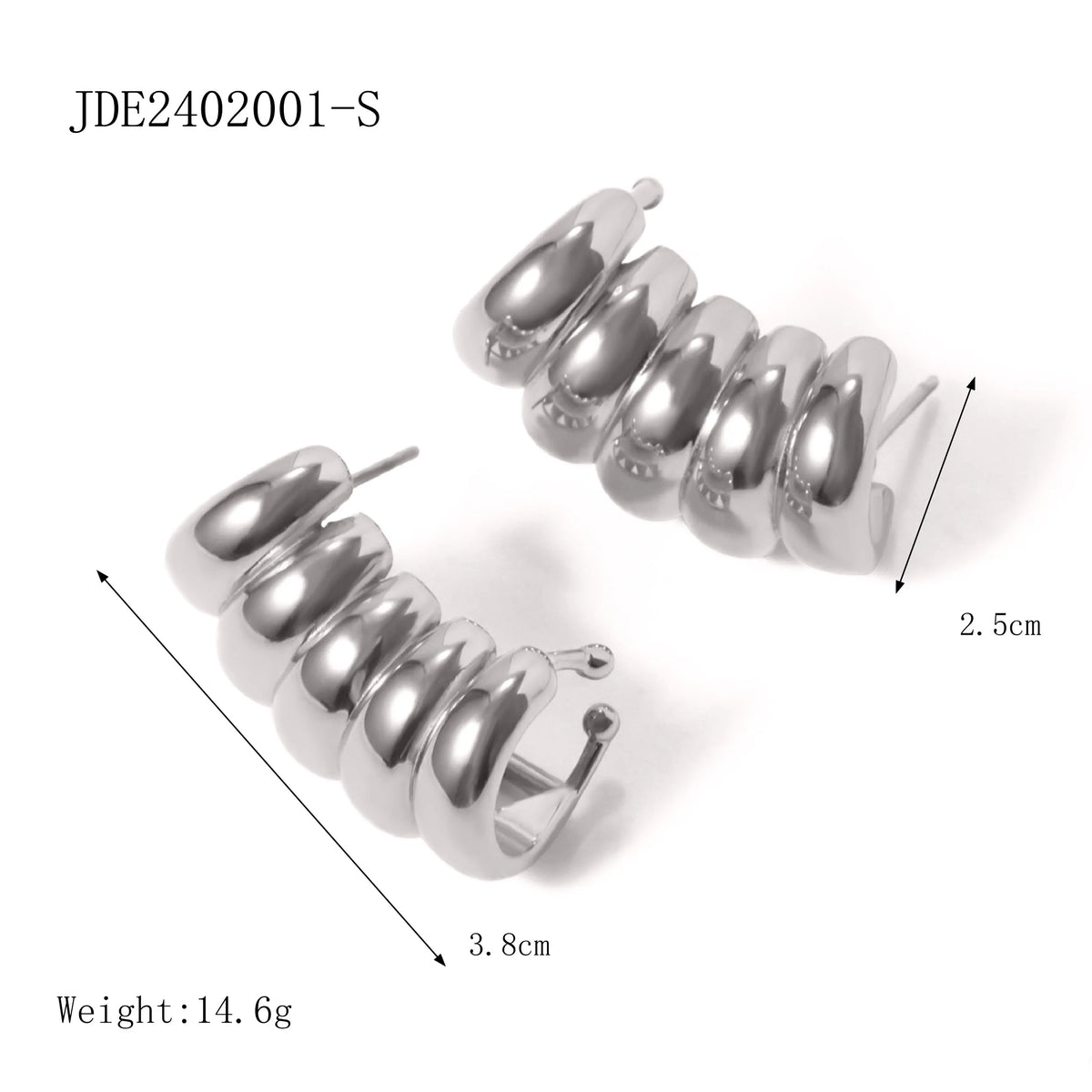 Striped Hollow Earrings Texture C