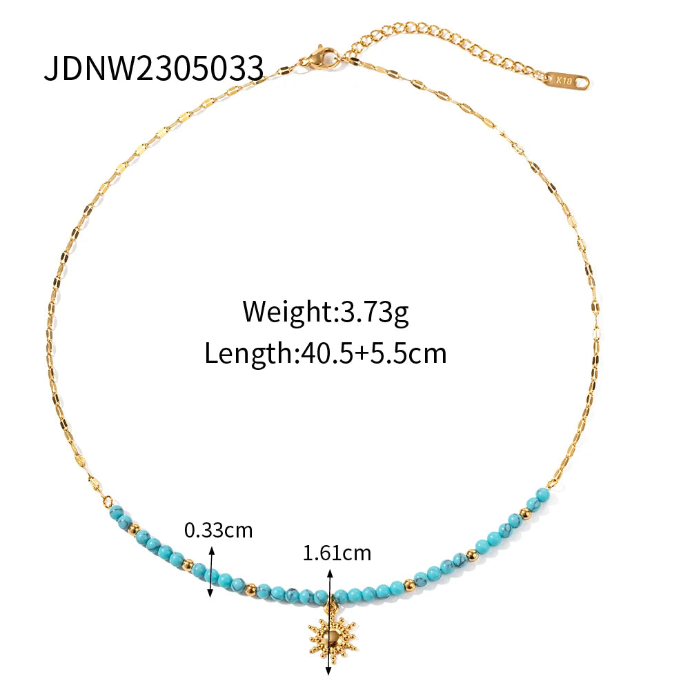 Dainty Sunburst Necklace Sunshine