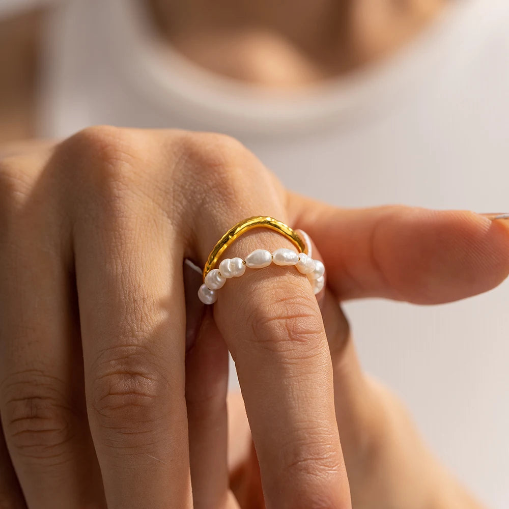 Kika Dainty Stacking Pearl Ring