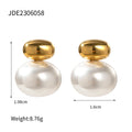 KIKA High Quality Imitation Pearls Drop Stainless Steel 316L Golden