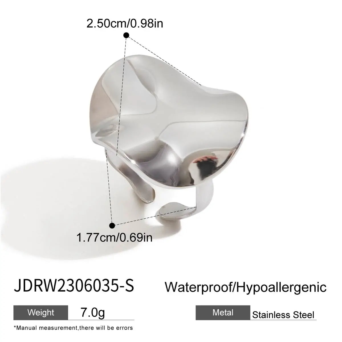 KIKA Minimalist Circular Folded Ring PVD Plated Stainless Steel 316L