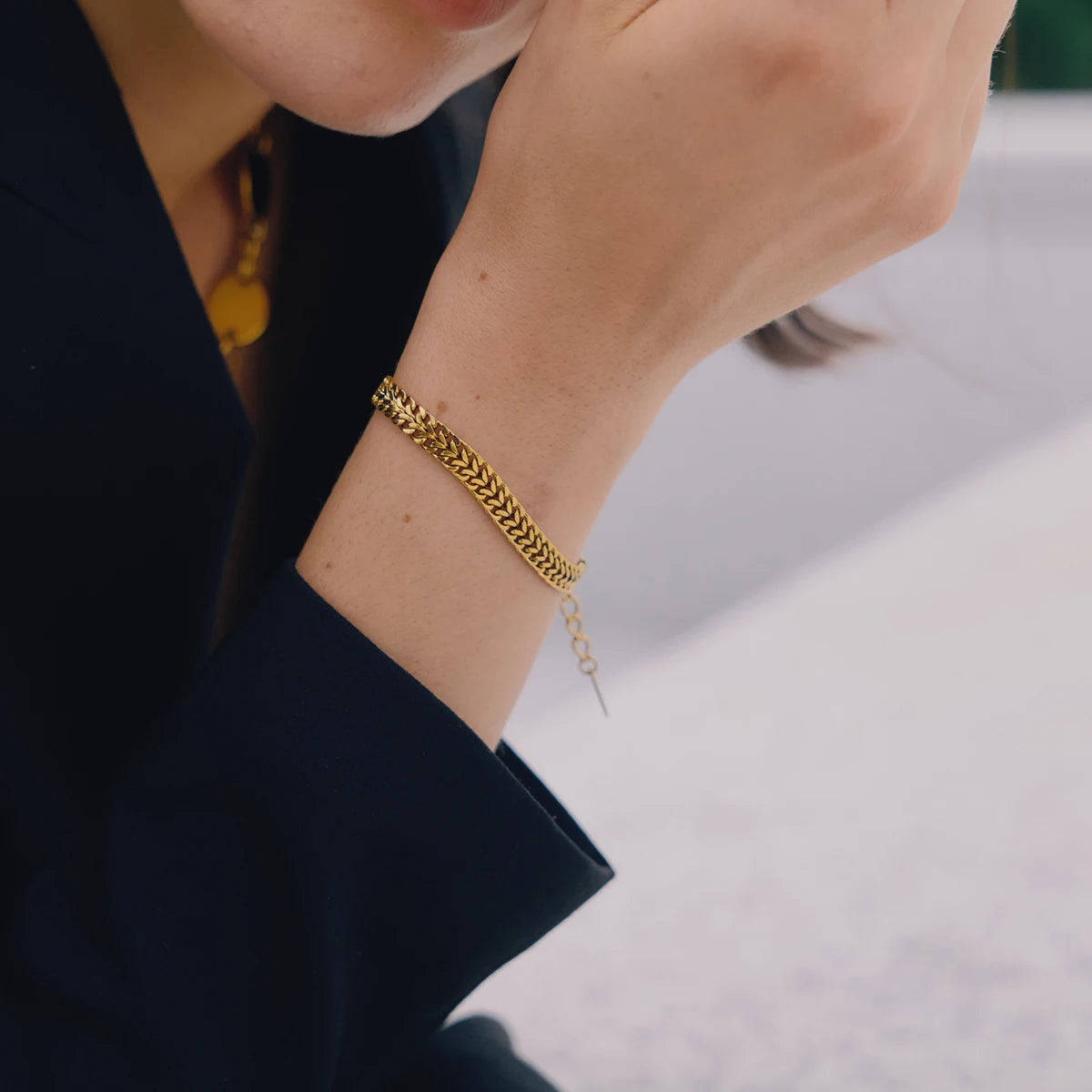 KIKA Classic Chain Bracelet For Women Minimalist 18K Gold PVD Plated Stainless Steel Bracelet Simple Fashion Jewelry Gift