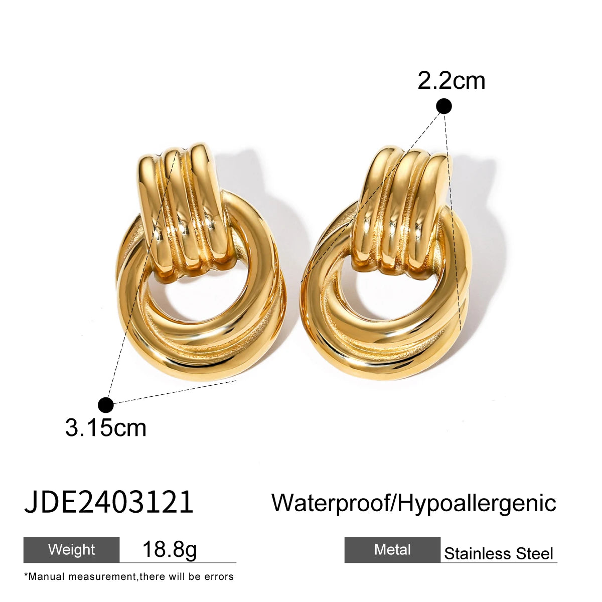 Flower Heart Earring For Women Delicate Stainless Steel Earrings