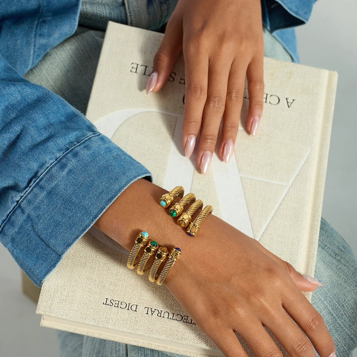 KIKA Stainless Steel 316L Braceelet Retro Gold Party Personalized