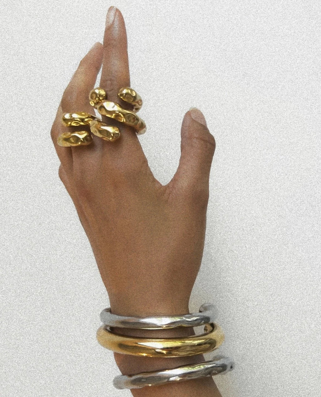 Kika Contemporary Statement Ring Asymmetry Sensuous Contours Bangle or Cuff Shape And Form Waterproof