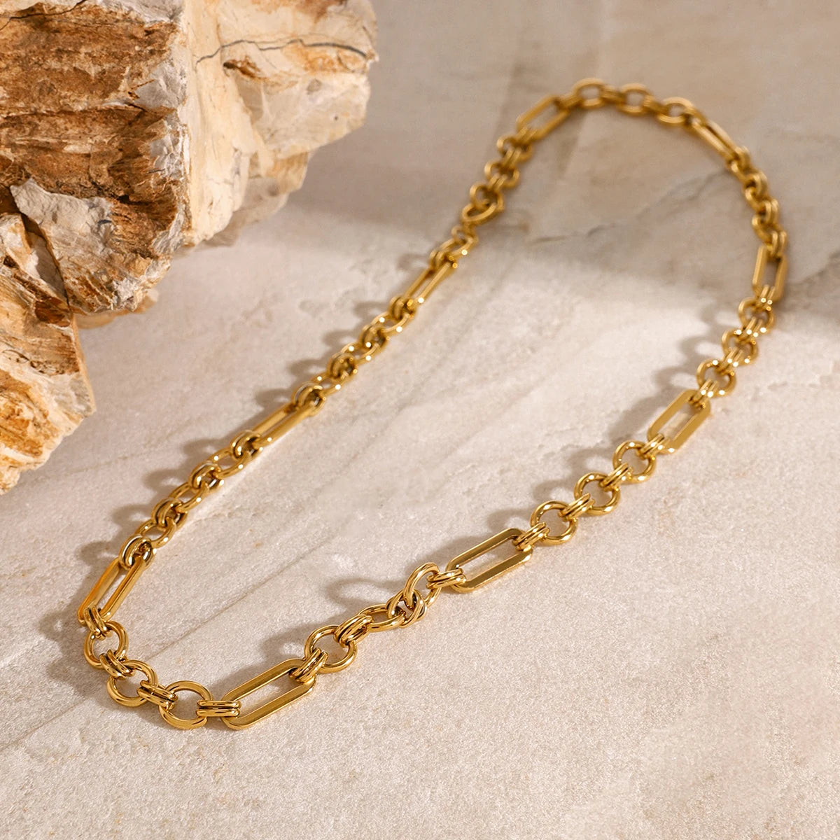 Necklace Bracelet for Women Statement Fashion Jewelry PVD Plated