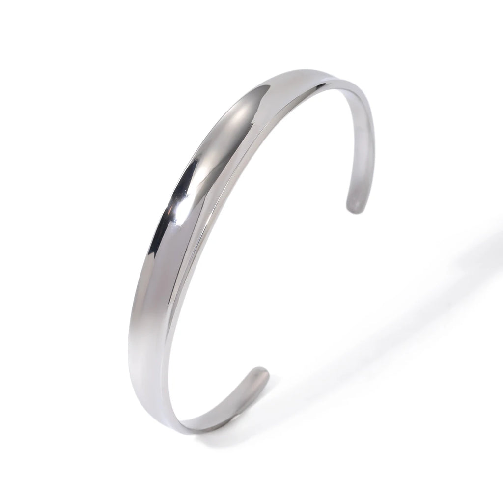 Kika Minimalist Gold Color Tarnish Free Fashion Stainless Steel Bangle Bracelet